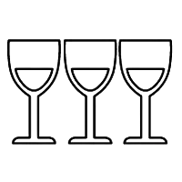 Wine glasses icon